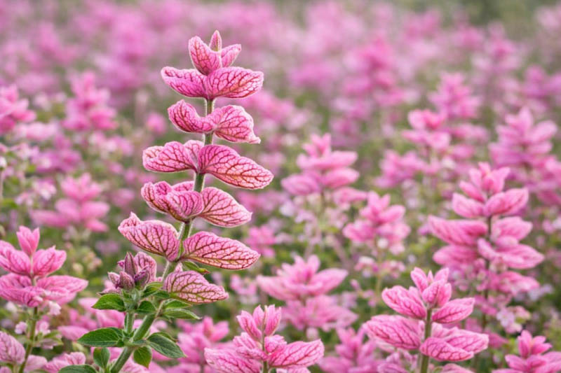Salvia Horminum 'Pink Sunday', Annual Sage ''Pink Sunday' , Salvia Viridis 'Pink Sunday', Annual Clary 'Pink Sunday'