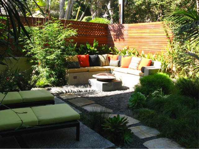 Garden ideas, Landscaping ideas, Contemporary Garden, Small garden, Urban Backyard, Debora Carl Landscape, fire pit,