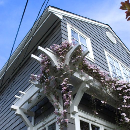 Garden ideas, Landscaping Ideas, arbor, pergola, treillis, climbing vine, pink clematis, garden structure, Paul Moon Design