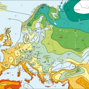 Europe Hardiness Zones, Map of Hardiness Zones, hardiness zones, European Hardiness Zones, plant hardiness zones, Regional Gardening, Gardening in Europe