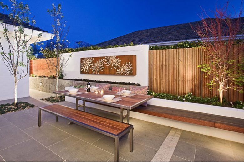Garden Ideas, Landscaping Ideas, Small Garden, Small Backyard, Small Space, Maximise small space, COS Design, outdoor artwork