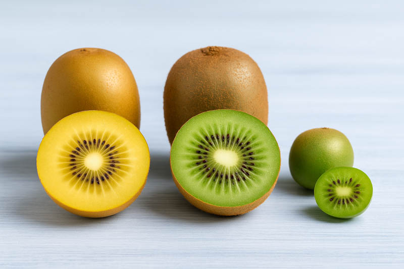 Kiwy types, Green Kiwi vs Golden Kiwi vx Kiwy Berry, Actinidia