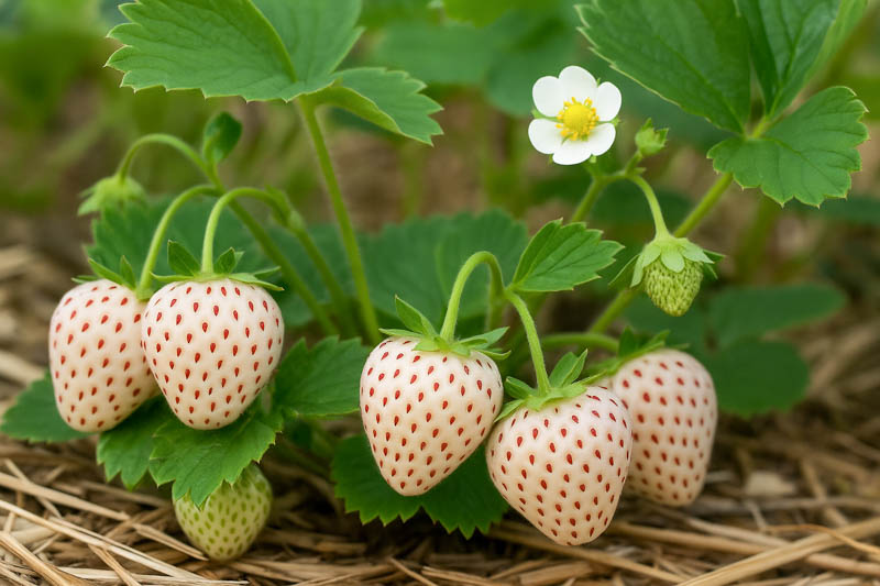 Pineberry, Pineberries, White Strawberries, Fragaria x ananassa