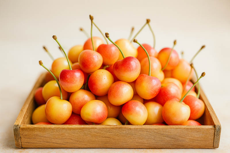 Rainier Cherries, Rainier Cherry, Sweet Cherries, Prunus avium Rainier