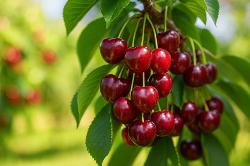 Sweetheart Cherries, Sweetheart Cherry, Sweet Cherries, Prunus avium Sweetheart