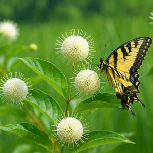 Buttonbush, Cephalanthus occidentalis,