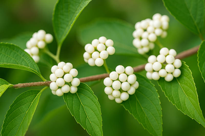 White Berries, Japanese Beautyberry, White Japanese Beautyberry, Callicarpa japonica Leucocarpa