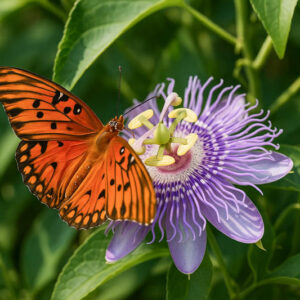 Texas butterfly Host plants, Passiflora incarnata and Fritillary butterfly