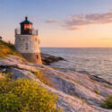 Castle Hill Lighthouse, Newport, Rhode Island, USA