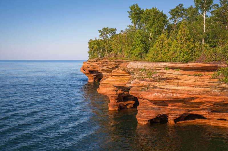 Sea Caves on Devil's Island Lake Superior Wisconsin