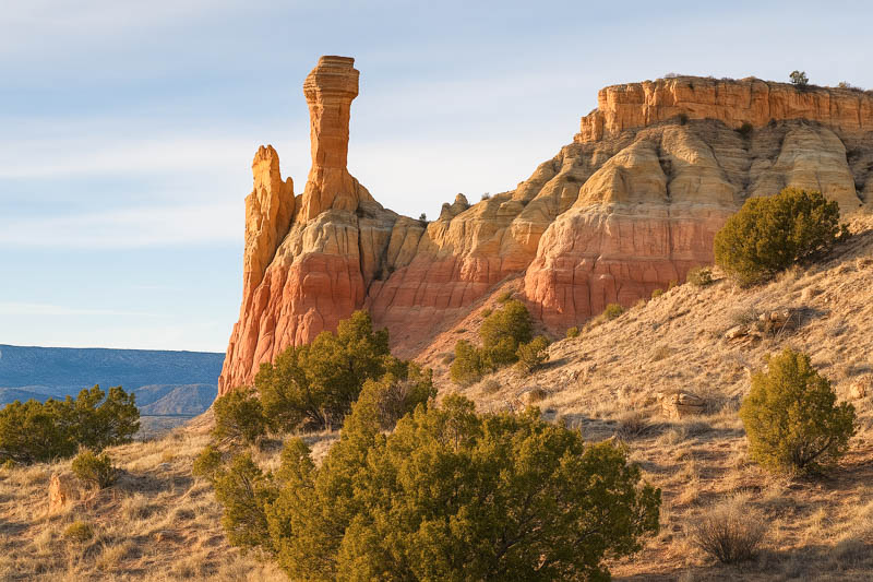 famous Chimney Rock formation in New Mexico