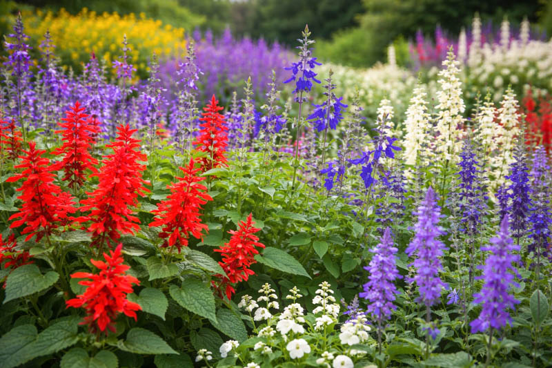 Annual salvia, annual Salvias, Scarlet Sage, Mealy Cup Sage, Gentian Sage, Annual Flowers, Summer Flowers