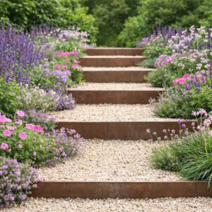 Plant Combination, Salvia sylvestris Mainacht, Geranium sanguineum, Thymus, Armeria maritima, Tulbaghia violacea