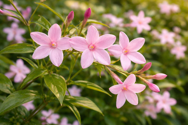 Jasminum × stephanense, Stephan Jasmine, Pink Jasmine, Hardy Jasmine, Climbing Jasmine, Madagascar Jasmine
